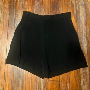 & Other Stories Black High-Waisted Shorts